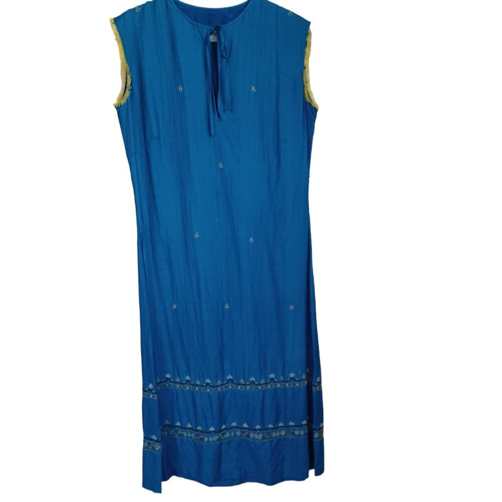 Megan Park‎ England Silk Dress Intricate Beading Detail Size Medium